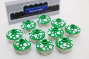 Lego (c) 10x Pilz - Pilze - rund 2x2 - grün - Pflanze - custom druck - Bild 1 von 1
