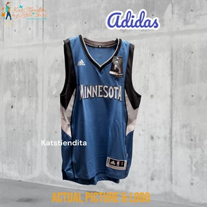 CAMISETA ADIDAS PARA HOMBRE MINNESOTA TIMBERWOLVES SWINGMAN NBA en blanco talla S azul nueva con etiquetas - Imagen 1 de 13