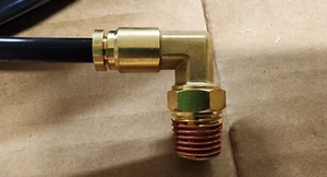 2PCS Brass DOT Push to Connect Fittings 1/2" OD x 1/2" NPT 90 Degree Elbow Union - Picture 1 of 9