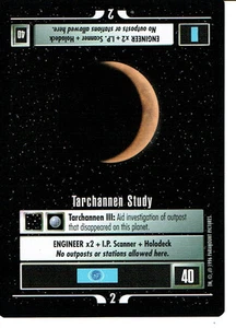 STAR TREK CCG Q CONTINUUM RARE CARD TARCHANNEN STUDY - Foto 1 di 1