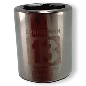 Craftsman 34609 - 1/4" Drive - 13 mm 6 PT grabado - Imagen 1 de 7
