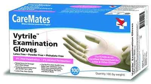 CareMates Vytrile Examination Gloves Powder Free and Latex Free Medium 100 Count - Picture 1 of 1