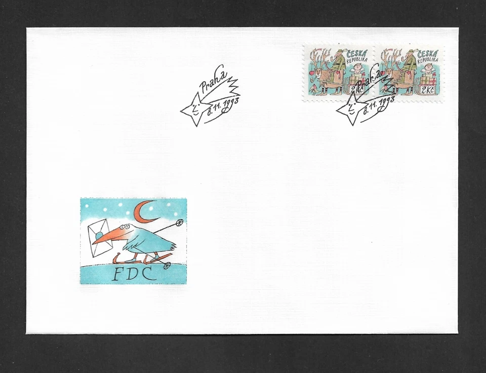 Czech Republic 1993 FDC Mi 28 Sc 2907 ADOLF BORN - Christmas. - Image 1 of 1