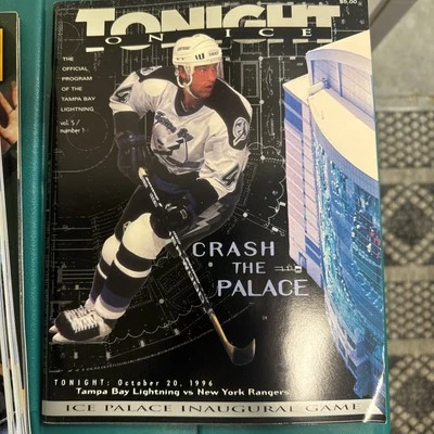 Tampa Bay Lightning Ice Palace Inaugural Game Program 1996 lineup card GRETZKY - Image 1 of 4