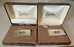 2 Geldklammern von Signature; Rhodiniert. in originalkartons - Bild 1 von 9