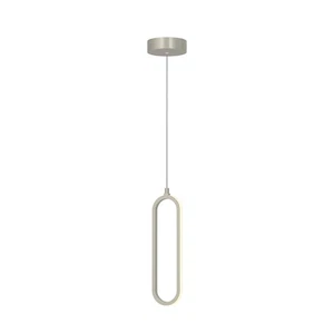 AFX Lighting Sienna 1LT 12'' 1-Light LED Pendant, Nickel/White - SIEP12LAJD1NP - Picture 1 of 1