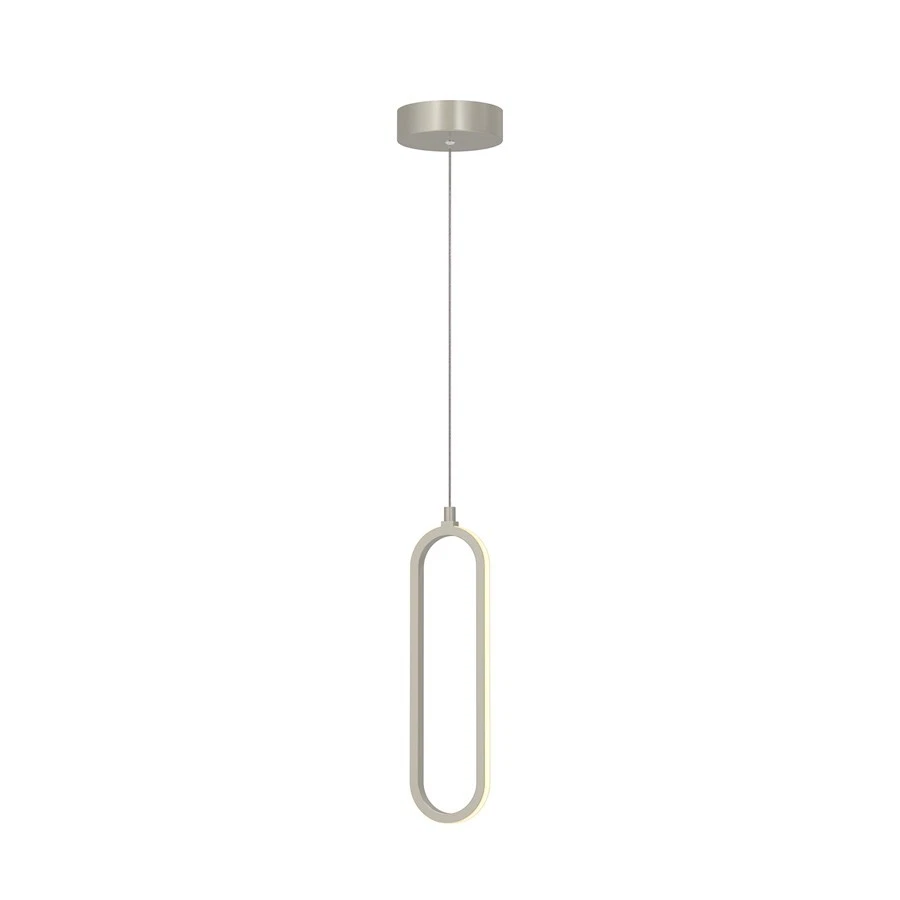 AFX Lighting Sienna 1LT 12'' 1-Light LED Pendant, Nickel/White - SIEP12LAJD1NP - Image 1 of 1