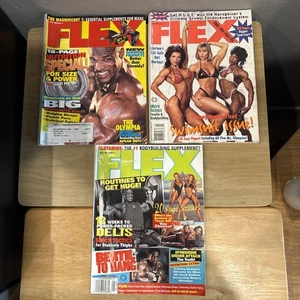 FLEX Bodybuilding Magazine Lot 1990s Ronnie Coleman, Swimsuit, Posters - Imagen 1 de 18