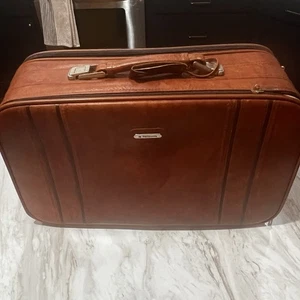 Vintage Reisekoffer braun Leder Samsonite  - Bild 1 von 10
