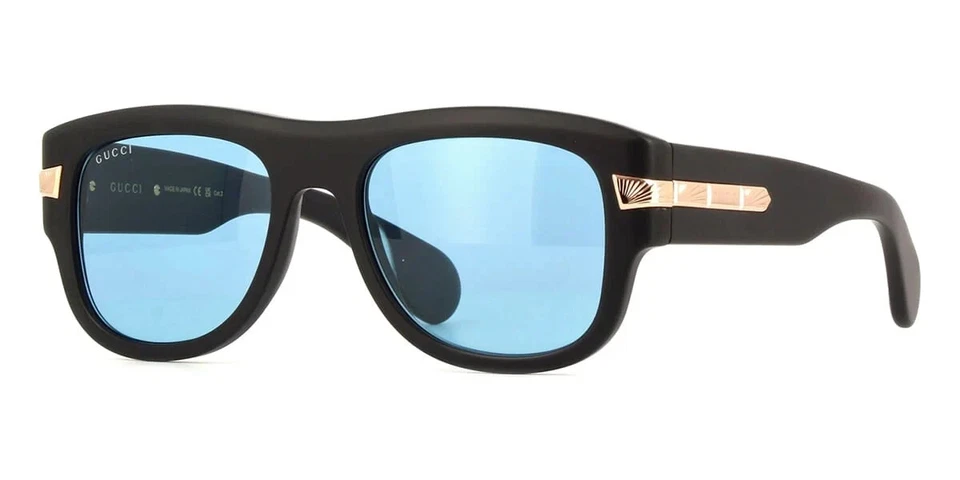 Gucci GG1517S-002 Black & Gold square Mens Sunglasses