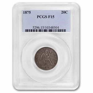 1875 Twenty Cent Piece Fine-15 PCGS - Picture 1 of 3