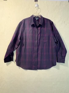 Camisa a Cuadros Lauren Ralph Lauren Tartán Abotonada Preppy | Negra Roja 3XL - Imagen 1 de 7