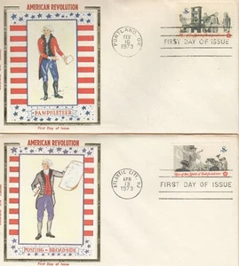 1476/9 8c COLONIAL COMMUNICATION 1973 - rare set of 4 Colorano Silk - High CV - Picture 1 of 2