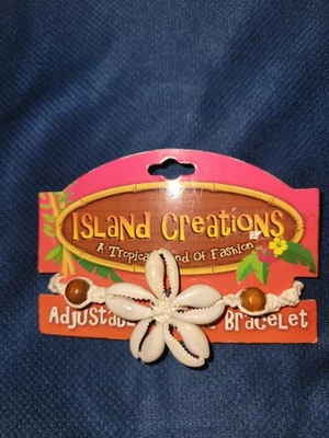 ISLAND творения конопли браслет раковины/тропический/пляж - белый новый с Ярлыками - Изображение 1 из 4