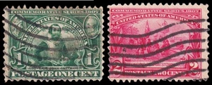 USA Scott 328-329 (1907) gebraucht G, CV 8,50 $ M - Bild 1 von 1