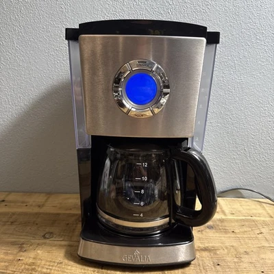 Gevalia 12 Cup Programable Coffee Maker CM650 Glass Carafe Blue Clock Display - Image 1 of 4