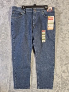 Neu mit Etikett Wrangler Herrenjeans 36 x 30 Performance Serie blau Denim gerade Passform Stretch - Bild 1 von 9