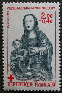 Timbre - FRANCE - Croix-Rouge - Vierge à l'enfant - YT2296 - Neuf ** - 1983 - Picture 1 of 1