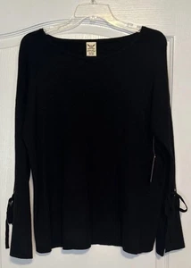 Faded Glory Damen Langarm Pullover schwarz Damen Größe XL (16-18) Bindeärmel - Bild 1 von 6