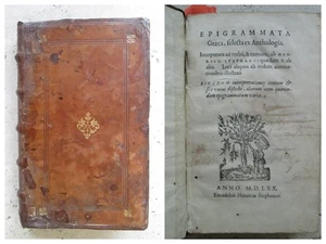 Henri ESTIENNE : EPIGRAMMATA GRAECA, selectae ex anthologia, 1570. - Picture 1 of 21