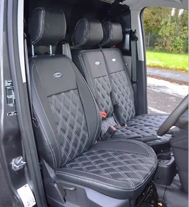 Ford Transit Connect Coprisedili furgone trapuntati diamanti impermeabili 2012+ - Foto 1 di 7