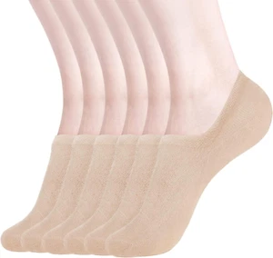 Womens No Show Socks Non Slip Flat Boat Line Low Cut Socks (6-12 Packs) - Picture 1 of 6