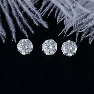 Wonderful 4 MM 0.30 Carat Octagon Shape Cut Full White Loose Moissanite For Ring - Picture 1 of 8