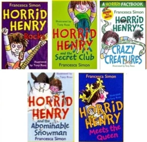 NEW x 5 HORRID HENRY books Secret Club Rocks Queen & FACTBOOK crazy creatures - Imagen 1 de 1