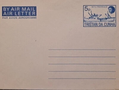 Tristan Da Cunha QEII Air Letter 5p MFV Tristania II Unused Postal History C6 - Image 1 of 3