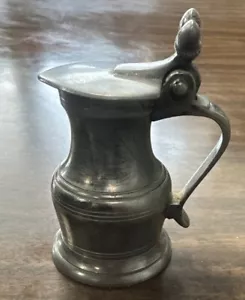 Cisterna con coperchio vintage Etain miniatura peltro made in France - Foto 1 di 5