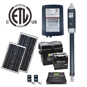 ALEKO ETL Listed Solar Kit Gate Opener For Single Swing Gates Up To 880-lb - Picture 1 of 16