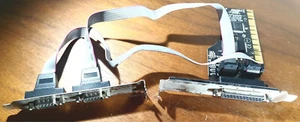 PCI Schnittstellenkarte mit 1x parallel und 2x seriellen 9-Pol Anschlüssen - Bild 1 von 5