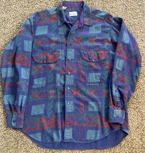 Benetton United Colors Of Crazy geometrisches Hemd - Vintage Medium (lang) - gebraucht, in einwandfreiem Zustand - Bild 1 von 10