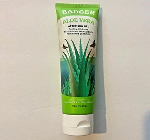 BADGER SOOTHING ALOE VERA GEL ALL NATURAL & PURE COOLING ORGANIC 4 FL OZ - Picture 1 of 3