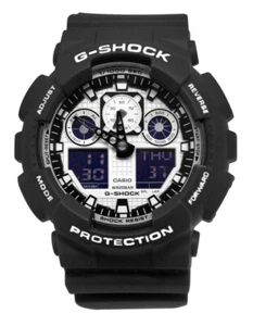Reloj Casio GA100BW-1A G-Shock Día Fecha Analógico Digital Resina Negro - Imagen 1 de 7