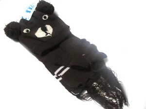 Kleinkind Mütze, Schal & Handschuh Set - Braunbär Design - SAME DAY USPS PICK UP - Bild 1 von 2