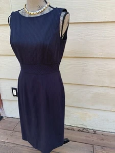 Tahari Damen dunkelblau Größe 4 ärmellos Karriere formelles Kleid neu ohne Etikett - Bild 1 von 12