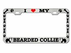 I Love My Bearded Collie Dog Lovers Design Heavy Duty Metal Car License Plate 