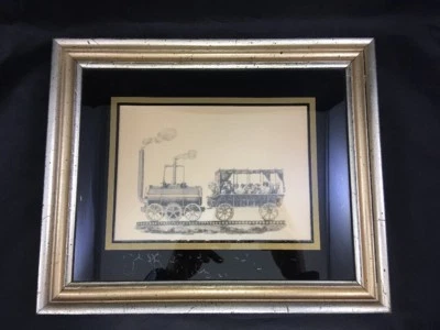 Train Art Print Steam Engine Carriage Vintage Childrens Nursery Art Fantasy - Image 1 of 4