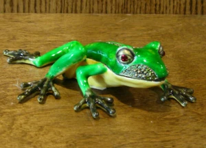 Jeweled Kubla Crafts Trinket Box #KC3597 FROG, NIB 1.25" Collectible Figurine - Picture 1 of 3