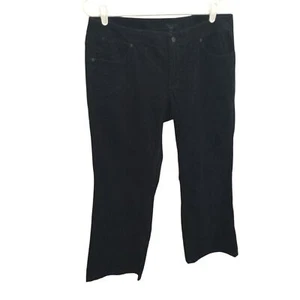 Talbots womens corduroy signature boot pants black 16W 16 preppy classic western - Picture 1 of 11