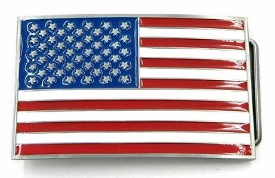 USA Country American National Flag Metal Belt Buckle … - Image 1 of 2
