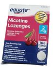 Equate Nicotine 2mg 108 Cherry Flavor Lozenges Polacrilex Exp 8/25 *Read
