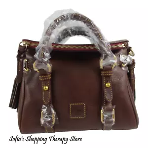 Dooney & Bourke Chestnut Handbag Florentine Leather Micro Satchel Purse - Picture 1 of 19