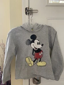 Disney Mickey Mouse Youth Hoodie Sweater Light Gray Girls Size XL - Picture 1 of 2