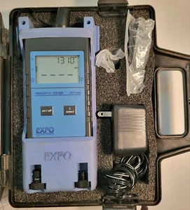 Exfo Fiberoptic Tester FOT 10A With Rubber Guard, Case And Power Adapter. - Picture 1 of 12