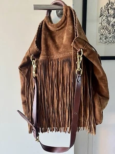 Ralph Lauren Große Hobo Tasche Wildleder Fransen ($1650) - Bild 1 von 19
