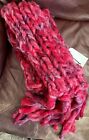 Nordstrom Leith Blanket Scarf Pink Purple Chunky Knit Nwt