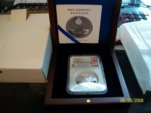 2024 Alderney Bald Eagle 2 oz Silver- Jody Clark Signed - NGC PF70 UCAM FDOI COA - Picture 1 of 7