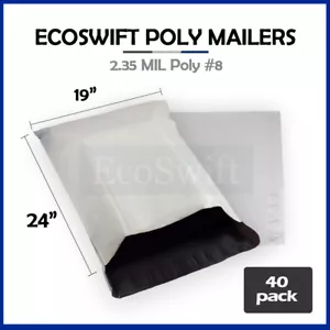 40 BUSTE PER SPEDIZIONI 19x24 ECOSWIFT BIANCHE POLI BUSTE - Foto 1 di 5